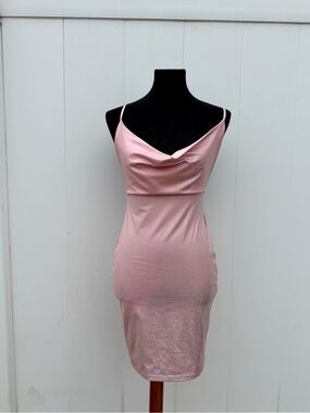 Jade Pink Shimmer Slip Dress
